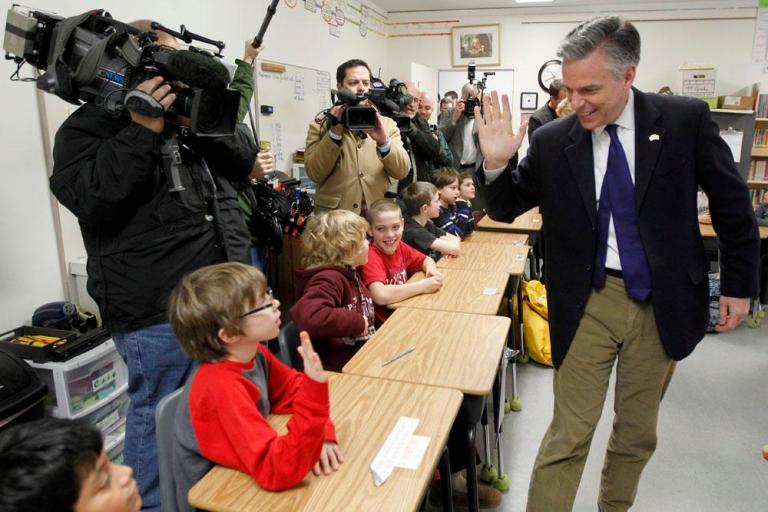 Huntsman campaigning all alone in New Hampshire