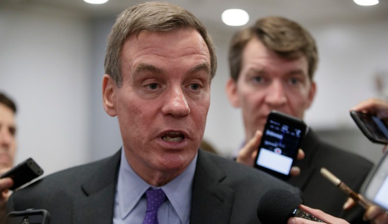 Sen. Mark Warner, the top Democrat on the Senate Intelligence Committee, is calling for an investigation into the leak of transcripts of President Trump's phone calls with foreign leaders. (AP Photo/J. Scott Applewhite)