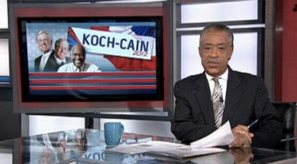Sharpton lectures Cain for ‘Koch-Cain’ ties