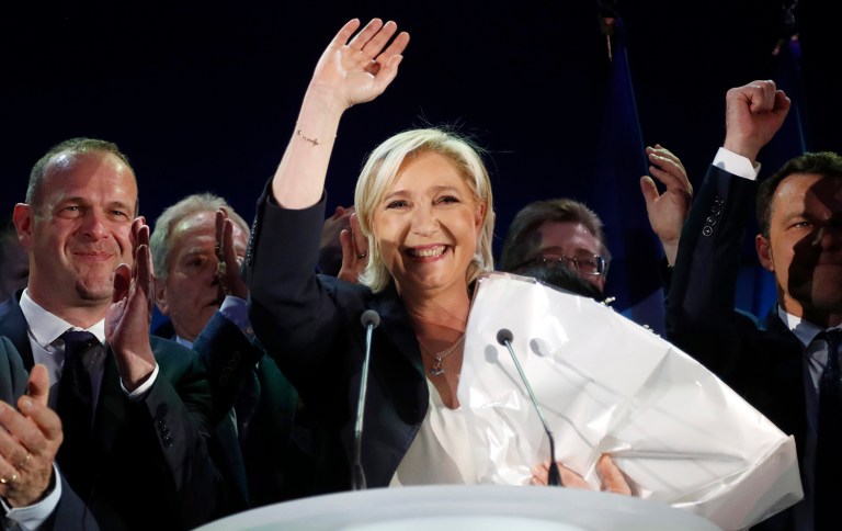 The poll, conducted by Opinion Way, revealed Le Pen earned the support of 23.9 percent of female voters. (AP Photo/Frank Augstein)