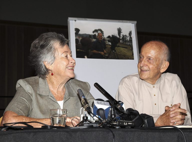 Parents of a detained Australian journalist Lois Greste, left, and Juris Greste speak during a press conference in Brisbane, Australia, Tuesday, Jan 21, 2014. Al-Jazeera English television said Australian correspondent Peter Greste and two colleagues  were detained on Dec. 29, 2013, and have been interrogated on suspicion of having unlicensed equipment and broadcasting false news that harmed national security. (AP Photo/AAP, Tertius Pickard) AUSTRALIA OUT, NEW ZEALAND OUT, PAPUA NEW GUINEA OUT, NO SALES, NO ARCHIVES, EDITORIAL USE ONLY