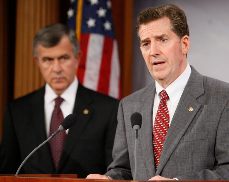 Sen. Jim DeMint, R-S.C., said he has not yet given up on politics and believes change is achievable -- but through unusual means. (AP Photo/Charles Dharapak)