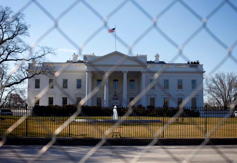 Secret Service personnel apprehended a man who tried to jump the White House fence on Friday, placing the grounds on lockdown. (AP Photo/Pablo Martinez Monsivais)