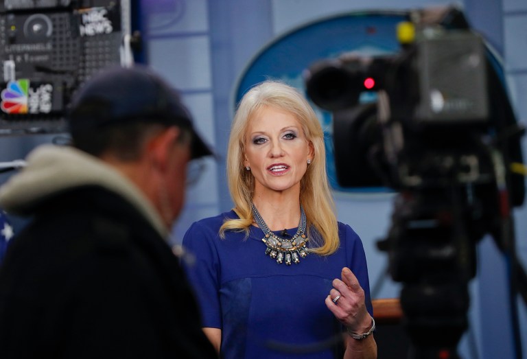 Decades of polling helped Conway build a working knowledge of how people feel about political issues. (AP Photo/Pablo Martinez Monsivais)