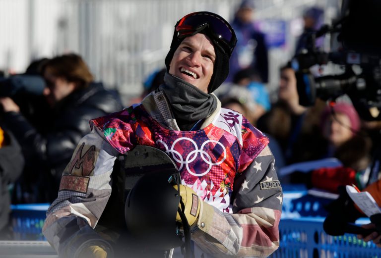 United States' Charles Guldemond waits for his score after a run during men's snowboard slopestyle qualifying at the Rosa Khutor Extreme Park ahead of the 2014 Winter Olympics, Thursday, Feb. 6, 2014, in Krasnaya Polyana, Russia. (AP Photo/Andy Wong)