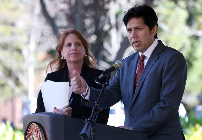 California state senator Kevin de Leon (D-Los Angeles) speaks during a news conference on November 22, 2013 in Santa Rosa, Calif. Last year he sponsored a billÂ aiming to redefine consent as an "affirmative, conscious, and voluntary agreement," that is "ongoing throughout a sexual activity and can be revoked at any time." It was signed into law by the California governor. (Getty Image)