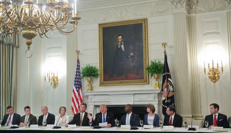 The president discussed Sens. Ted Cruz and Mike Lee's opposition to the existing legislation. (AP Photo/Pablo Martinez Monsivais)