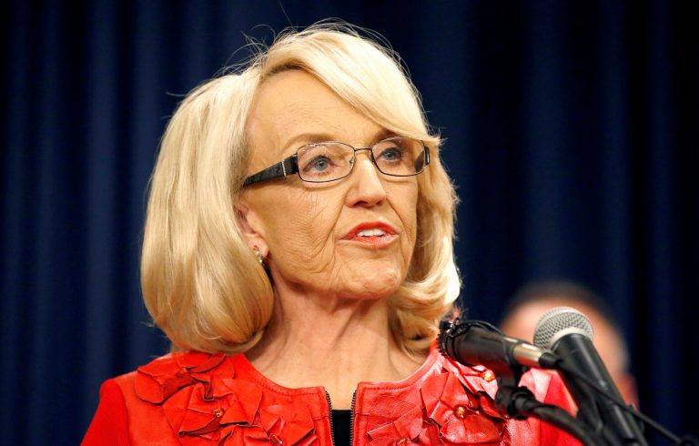 Arizona Gov. Jan Brewer announces a child abuse and neglect initiative at the Capitol in Phoenix on Dec. 2. (AP Photo/Ross D. Franklin)