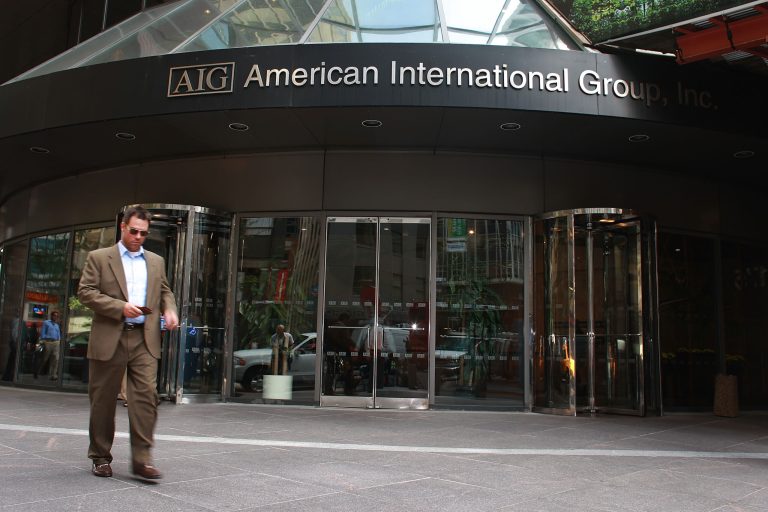 AIG's lawsuit claims that the government treated it unfairly during its 2008 bailout. (Getty File Photo/Spencer Platt)