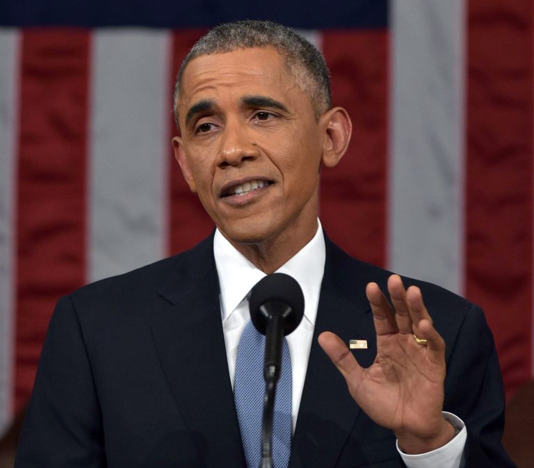 Indeed, in more than an hour of speaking, Obama never once acknowledged that there was a big election in November and that the leadership of the Senate has changed. (AP Photo)