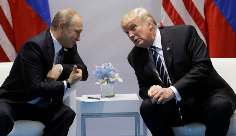 At first glance it's hard to disagree with President Trump's desire to work with Russia. Sadly it's not that simple. (AP Photo/Evan Vucci)