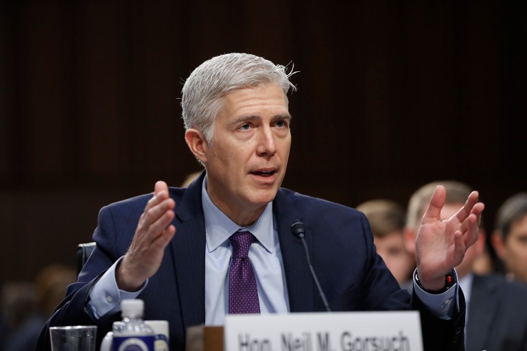 Leonard Leo expressed confidence that the Democrats' blockade of Neil Gorsuch would not work. (AP Photo/Pablo Martinez Monsivais)