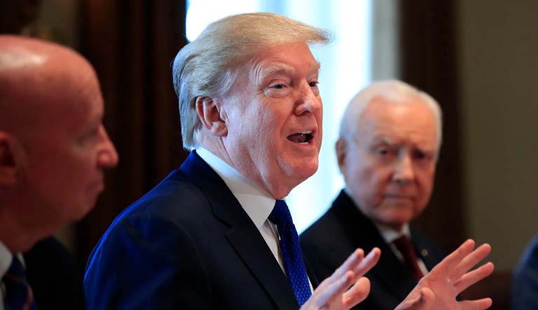 Previewing President Trump's Thursday announcement on his team's success, a top official said that the reduction on regulations has topped 10 for every new one imposed. (AP Photo/Manuel Balce Ceneta)