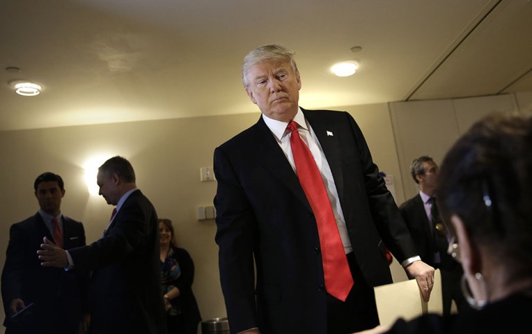 If Trump finishes with 51 percent or more, he will walk away will all 13 of Connecticut's at-large delegates. (AP Photo/Seth Wenig)