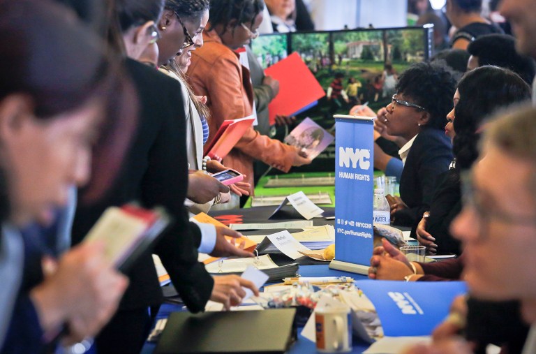 A new study found that young workers are getting more optimistic about the future despite worrying long-term trends in the job market. (AP Photo/Bebeto Matthews)