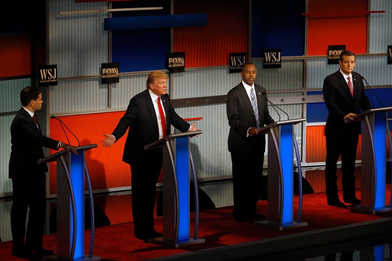 Marco Rubio, Donald Trump, Ben Carson and Ted Cruz all have plausible paths to the nomination or at least to an open convention. (AP File Photo/Morry Gash)