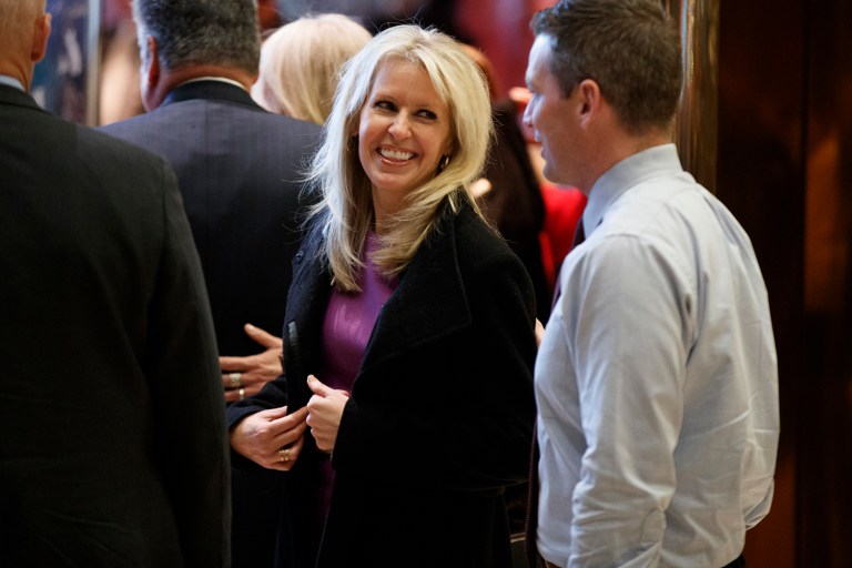 Monica Crowley Crowley dropped an opportunity to be Trump's national security spokesperson after a plagiarism scandal. (AP Photo/Evan Vucci)