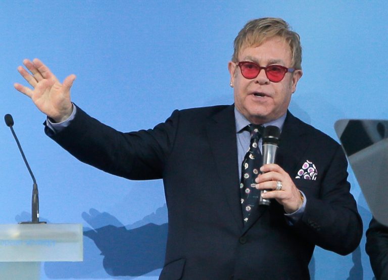 Sir Elton John speaking during the 12th Annual Meeting entitled 