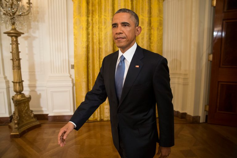 President Barack Obama arrives to a news conference in the East Room of the White House, on Wednesday in Washington. (AP/Evan Vucci)