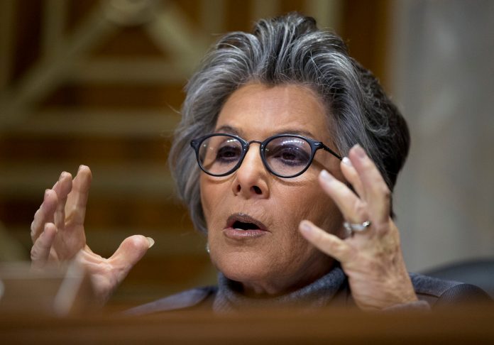 Senate Foreign Relations Western Hemisphere Subcommittee Ranking Member Sen. Barbara Boxer, D-Calif., questions witnesses during a hearing on Cuba on Capitol Hill in Washington Tuesday, Feb. 3, 2015.  Boxer defended the Obama administration after Sen. Bob Menendez complained that the U.S. won no concessions from President Raul Castro's government and demanded that Cuba extradite a woman convicted of killing a policeman from his state.  (AP Photo/Manuel Balce Ceneta)