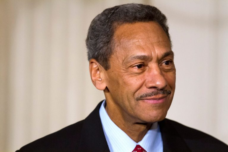 FILE - This May 1, 2013 file photo shows Federal Housing Finance Authority Director nominee Rep. Mel Watt, D-N.C., listening as President Barack Obama announces Watt's nomination for the, in the State Dining Room of the White House in Washington. Democrats begin a drive this week to muscle a half dozen of President Barrack Obama's Republican-opposed nominees through the Senate after clamping shackles on traditional minority party rights in last month's power play against the GOP. Republicans, however, still have some tools for grinding the Senate's work to an excruciatingly slow crawl.  (AP Photo/Jacquelyn Martin, File)