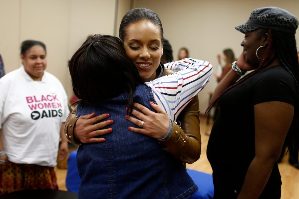 Alicia Keys campaigns for HIV education