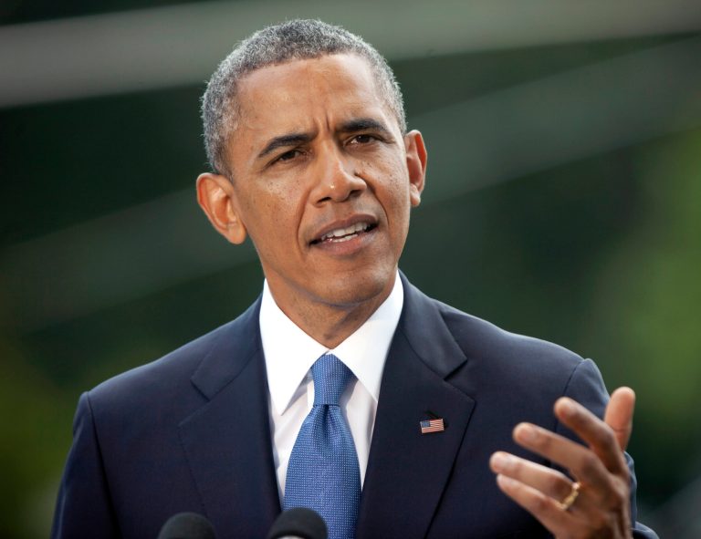 FILE - In this June 13, 2014 file photo, President Barack Obama speaks on the South Lawn of the White House in Washington. The Obama administration will work to ensure that gay and lesbian Americans are eligible to take leave from their jobs to care for a same-sex spouse, regardless of whether they live in a state that recognizes gay marriage, the White House said Friday, June 20, 2014. (AP Photo/Pablo Martinez Monsivais, File)
