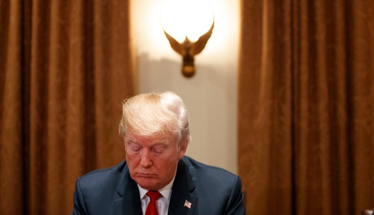 Forty-four percent of voters said Republicans in Congress were trying to derail or obstruct the Robert Mueller investigation while 44 percent of voters said there was no obstruction. (AP Photo/Evan Vucci)