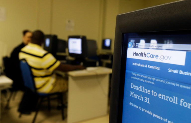 The story leaves out that people are required to purchase health insurance by law. (AP Photo/David Goldman)