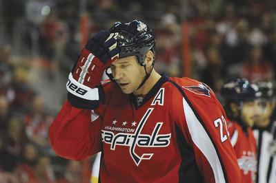 Patrick McDermott/Getty ImagesCapitals veteran right winger Mike Knuble has scored 21 goals or more in eight straight seasons but has just three goals this year.