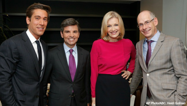 From left, new ABC News anchor David Muir, new ABC 