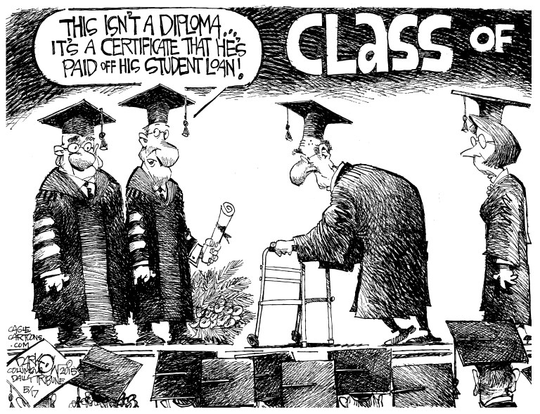 Editorial cartoon: Not a diploma