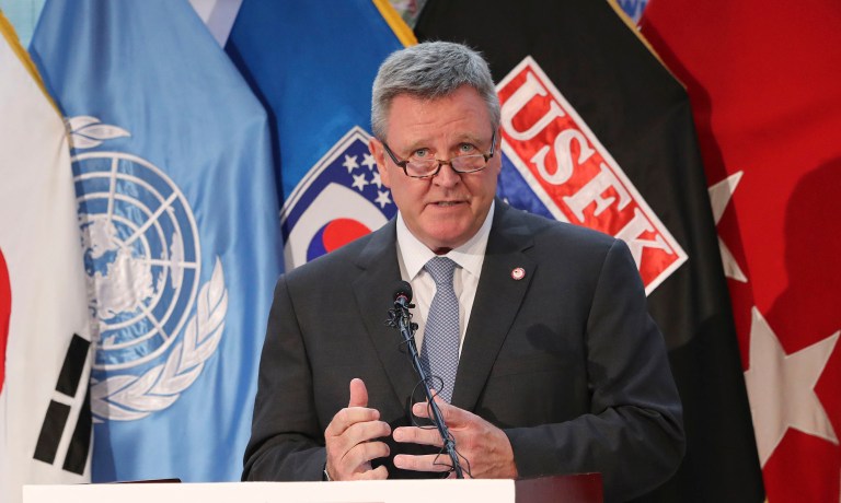 USOC CEO Scott Blackmun notified USA Gymnastics of the terms in an email Thursday. (AP Photo/Lee Jin-man)