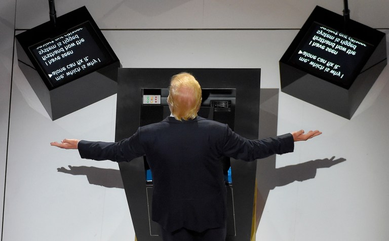 Republican presidential candidate Donald Trump has conceded that his own reluctance to use prepared remarks may have hurt him with voters. (AP Photo/Mark J. Terrill)