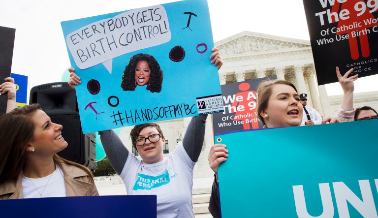 Democratic congresswomen on Wednesday urged the Trump administration to rethink a leaked draft proposal that would allow any employer to opt out of Obamacare's requirement for all insurers to cover contraception. (AP Photo/Jacquelyn Martin)