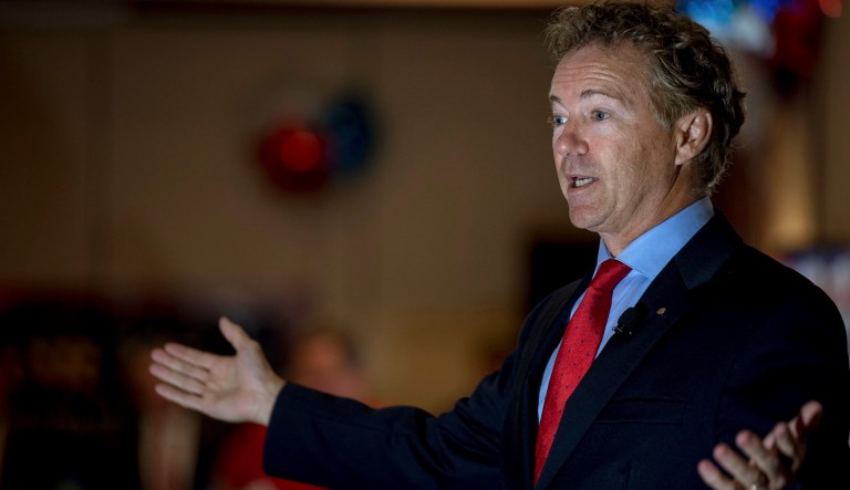 Sen. Rand Paul criticized the idea of pursuing an overhaul of the tax code that does not lower revenue. (AP Photo/Bryan Woolston)