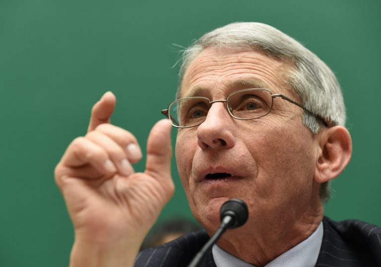 Dr. Anthony Fauci, director, National Institute of Allergy and Infectious Diseases, National Institutes of Health, testifies before the House Energy and Commerce subcommittee hearing on Capitol Hill in Washington, Tuesday, February 3, 2015. (AP Photo/Molly Riley)