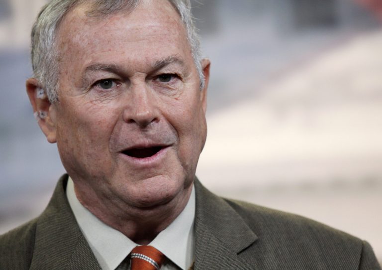 In this Nov. 13, 2013 file photo, Rep. Dana Rohrabacher, R-Calif. speaks during a news conference on Capitol Hill in Washington. (AP Photo/Lauren Victoria Burke)