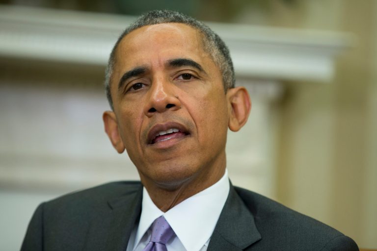 President Barack Obama speaks during a meeting with Vietnamese Communist party secretary general Nguyen Phu Trong in the Oval Office of the White House, on Tuesday, July 7, 2015, in Washington. (AP Photo/Evan Vucci)