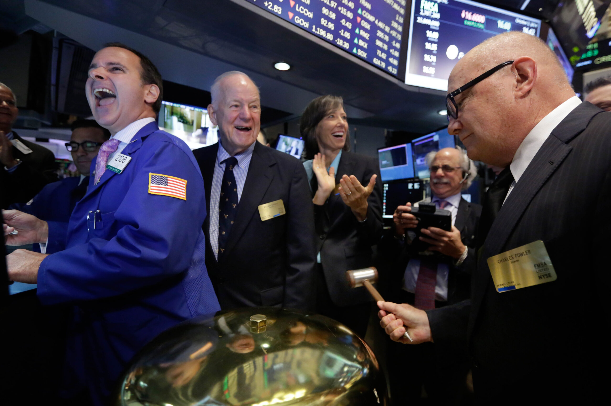 Dow jumps 208 on job gains; Gold, bonds fall