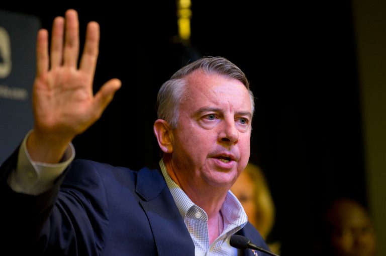 Polls and GOP politicos had predicted that the establishment-backed Ed Gillespie would win in a rout, but he was nearly upset by an enthusiastic Trump supporter. (AP Photo/Steve Helber)