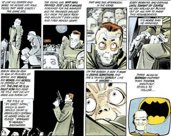 Was the Batman movie shooting imitated from scene in 1986 comic?