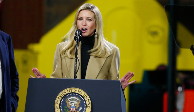 Democracy Forward, a watchdog group, issued a letter to the head of the Office of Government Ethics on Monday demanding disciplinary action against Ivanka Trump for using her position as adviser to the president to advertise for her personal brand. (AP Photo/Keith Srakocic)