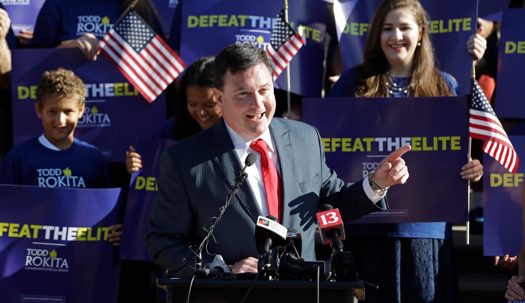 Indiana Senate candidate trolls competitors with Hillary Clinton and Barack Obama impersonators