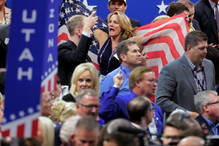The anti-GOP protesters appear to have posed a greater challenge for law enforcement on Monday than anticipated. (AP Photo)