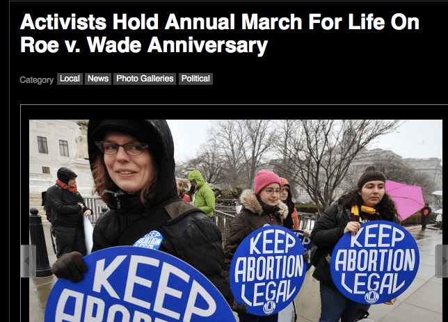 CBS Pro-life slideshow features only pro-choicers
