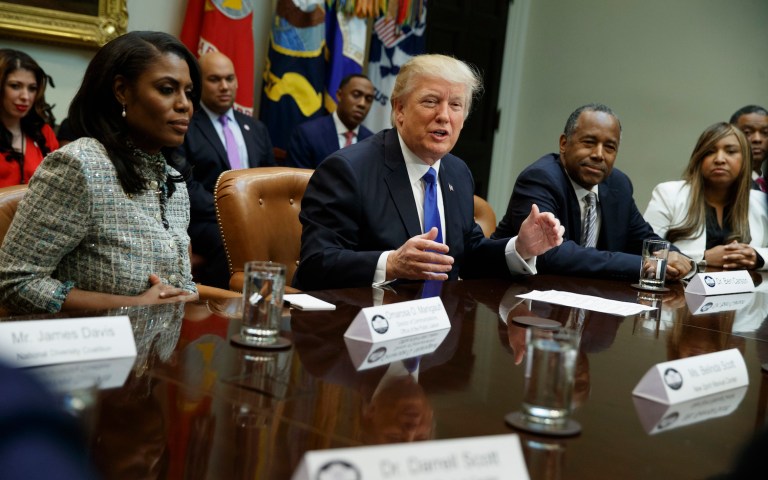 Spicer highlighted the African-American 