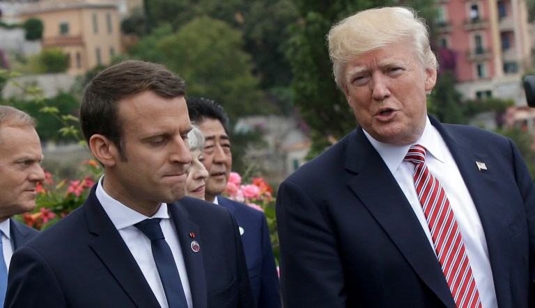 President Trump and Macron also discussed the agenda for the upcoming G-20 summit in Hamburg, Germany. (AP Photo/Luca Bruno)