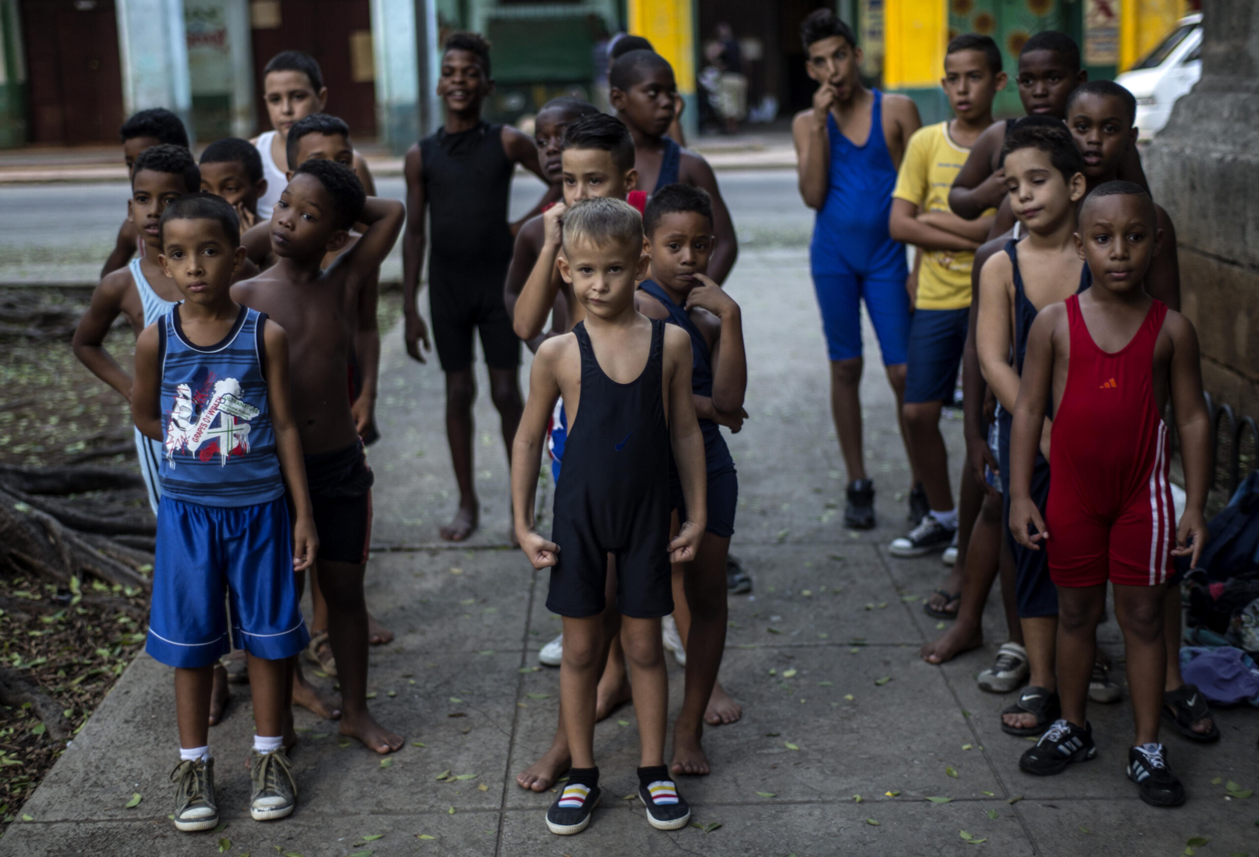 AP Photos: Children learn wrestling in Old Havana