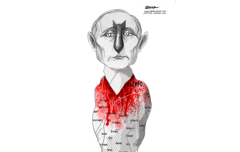 Editorial cartoon: Putin’s airstrikes in Aleppo